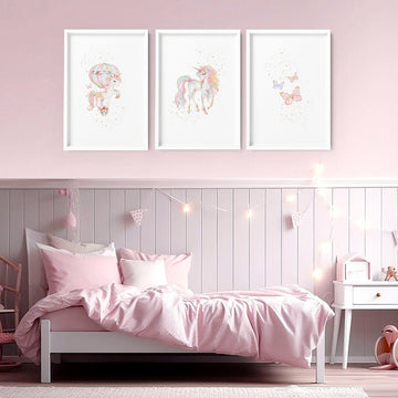 Unicorn Wall Art | Set of 3 wall art prints