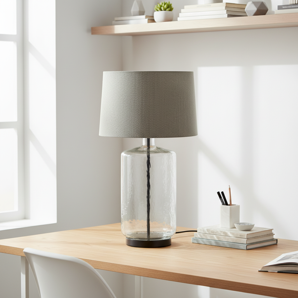 Unita Table Lamp With Grey And Black Shade
