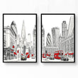 Urban Artwork London Skyline Sketch wall art in a black frame