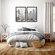 Urban Artwork London Skyline Sketch wall art displayed on a wall in a styled room — view 2