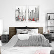 Urban Artwork London Skyline Sketch wall art displayed on a wall in a styled room — view 5