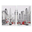 Urban Artwork London Skyline Sketch Wall Art Prints | Set of 2