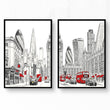 Urban Artwork London Skyline Sketch Wall Art Prints | Set of 2