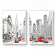Urban Artwork London Skyline Sketch Wall Art Prints | Set of 2