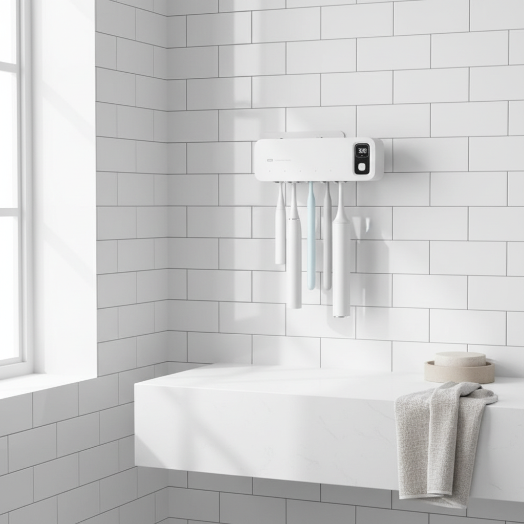 UV Toothbrush Holder Sterilizer Rechargeable Tooth Brush With LED Display Drying Wall-mounted For Bathroom Accessor