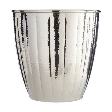 Vaco Hammered Bathroom Nickel Finish Waste Bin