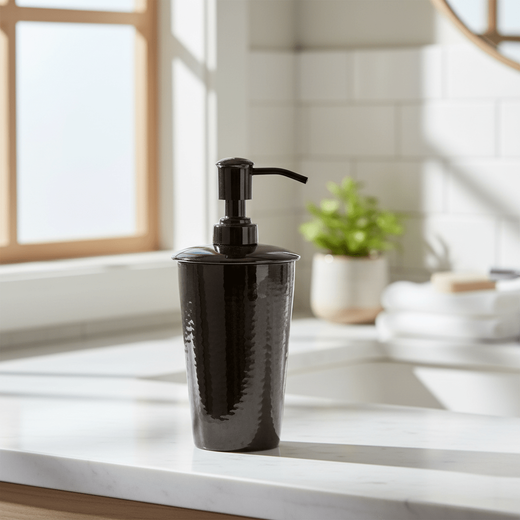 Vaco Hammered Black Nickel Finish Lotion Dispenser