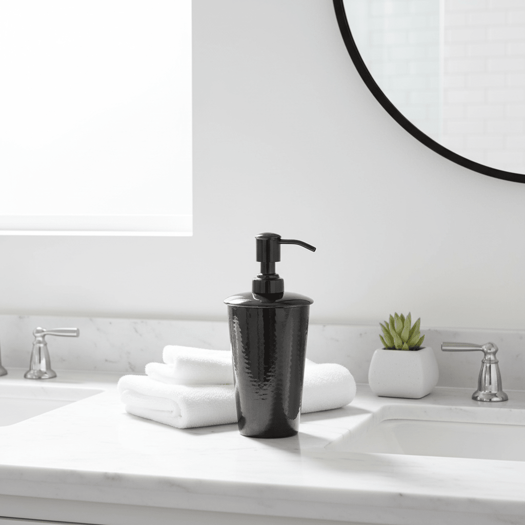Vaco Hammered Black Nickel Finish Lotion Dispenser