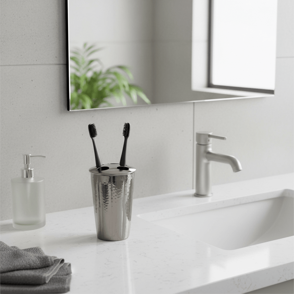 Vaco Hammered Black Nickel Finish Toothbrush Holder