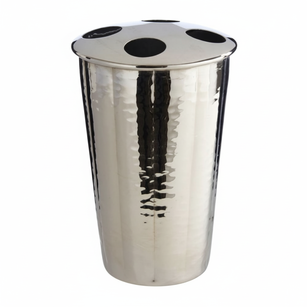 Vaco Hammered Bathroom Nickel Finish Toothbrush Holder
