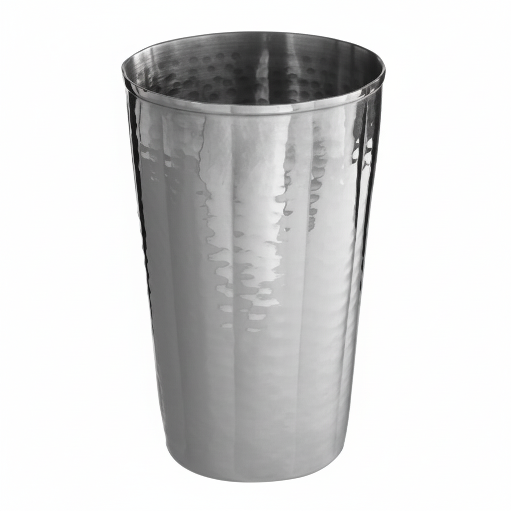 Vaco Hammered Bathroom Nickel Finish Tumbler