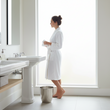 Vaco Hammered Bathroom Nickel Finish Waste Bin