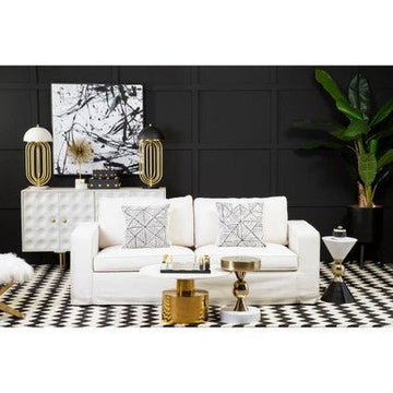 Valensole 3 Seat Cream Fabric Sofa