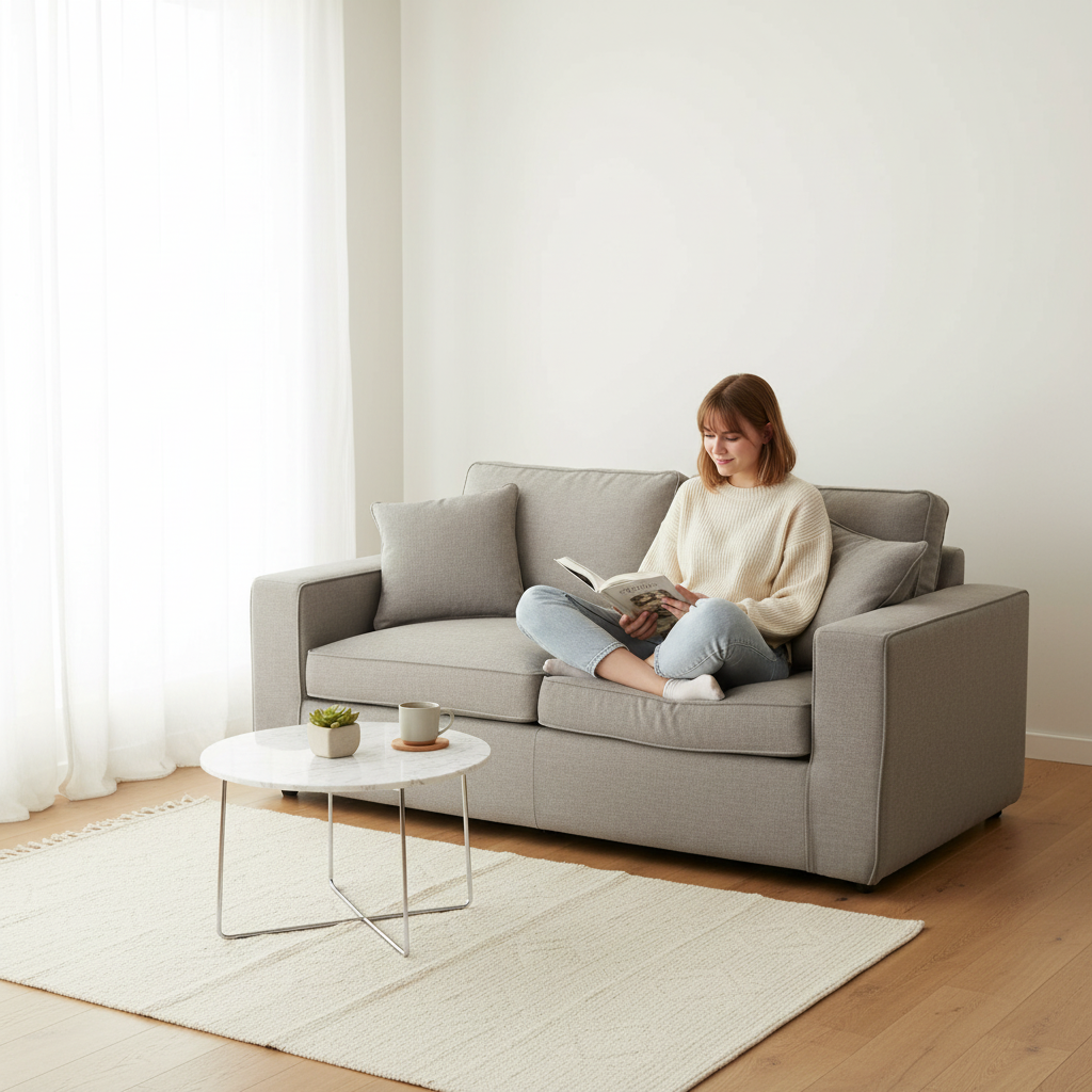 Valensole 2 Seat Grey Sofa