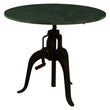 Vasco Three Leg Small Green Marble Iron Table