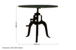 Vasco Three Leg Small Green Marble Iron Table