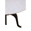 Vasco Three Leg Small White Marble Iron Table