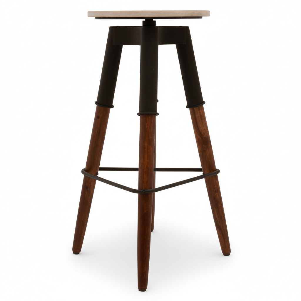 Vasco 3 Leg Bar Stool With Wood Top