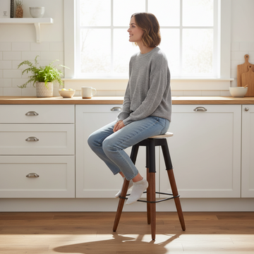 Vasco 3 Leg Bar Stool With Wood Top
