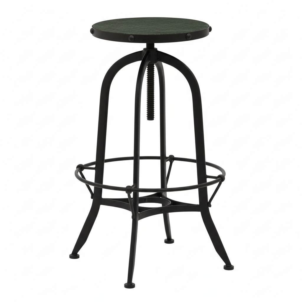 Vasco Black And Green Finish Bar Stool