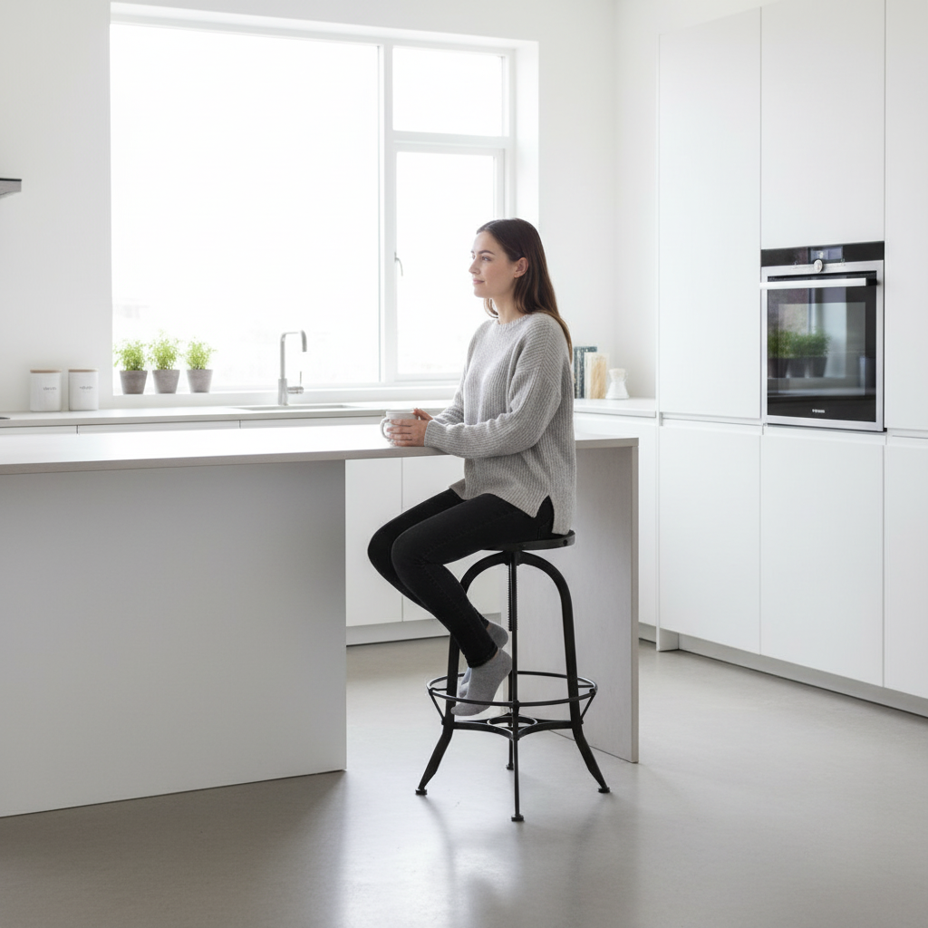 Vasco Black And Green Finish Bar Stool