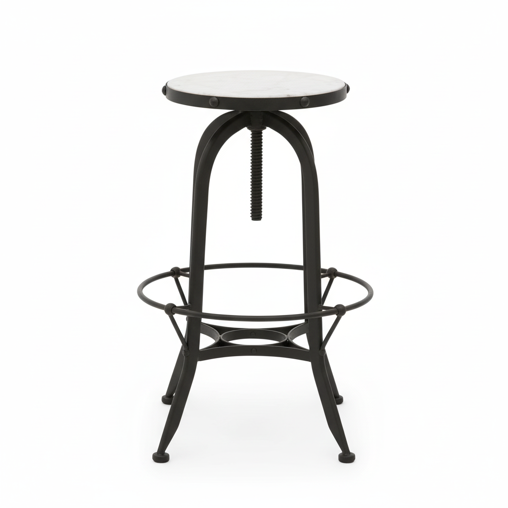Vasco Black And White Finish Bar Stool