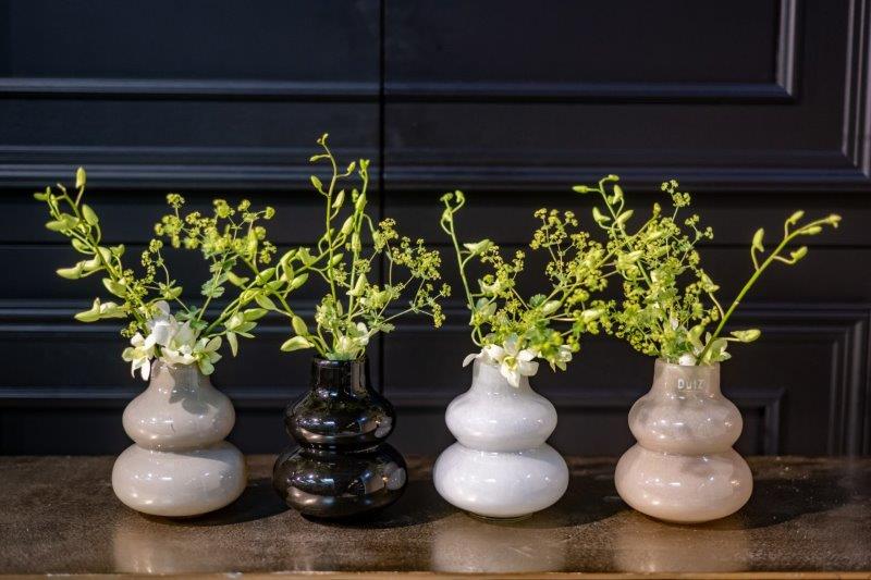 VASE SKRZYSZOW S - H16 D14 cm - TAUPE