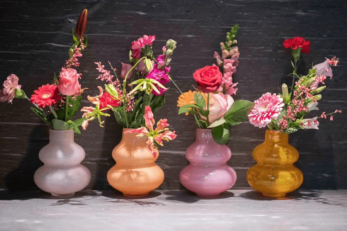 VASE SKRZYSZOW S - H16 D14 cm - TAUPE