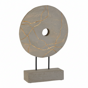 Vena Round Wooden Sculpture