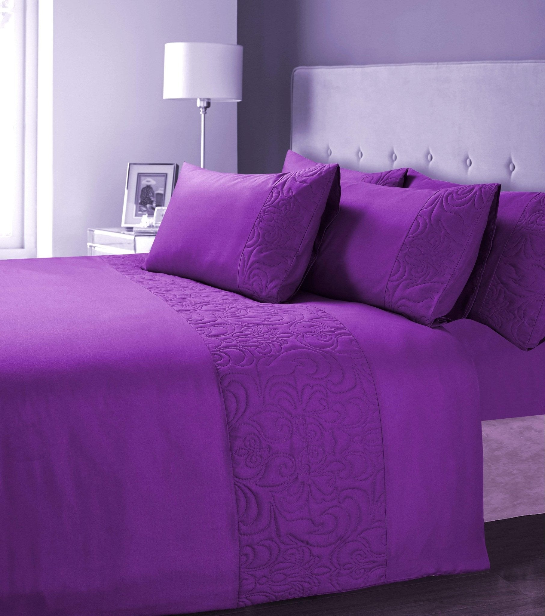 Venezia Embellished Duvet Set Luxurious Cosy and Easy Care Quilt Cover in Various Colours and Sizes