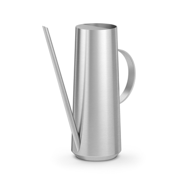 Vergio Premium Brushed Stainless Steel Watering Can - Designer Garden Essential