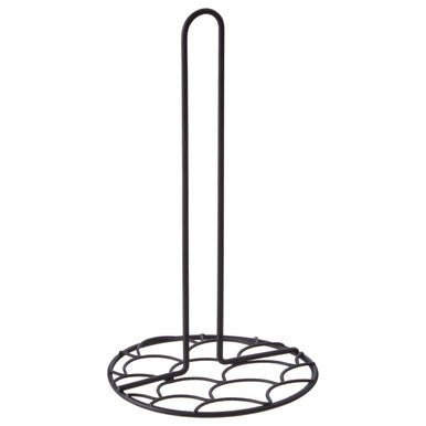 Vertex Deco Matt Black Kitchen Roll Holder