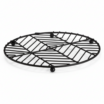 Vertex Black Powder Coat Round Trivet