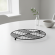 Vertex Black Powder Coat Round Trivet