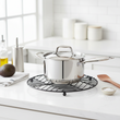 Vertex Black Powder Coat Round Trivet