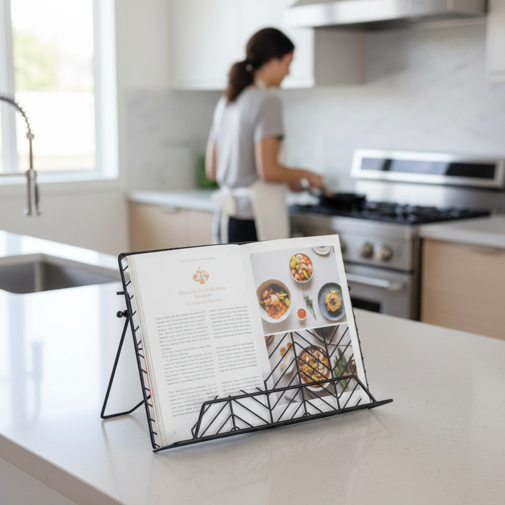 Vertex Black Powder Coated Cook Book Stand