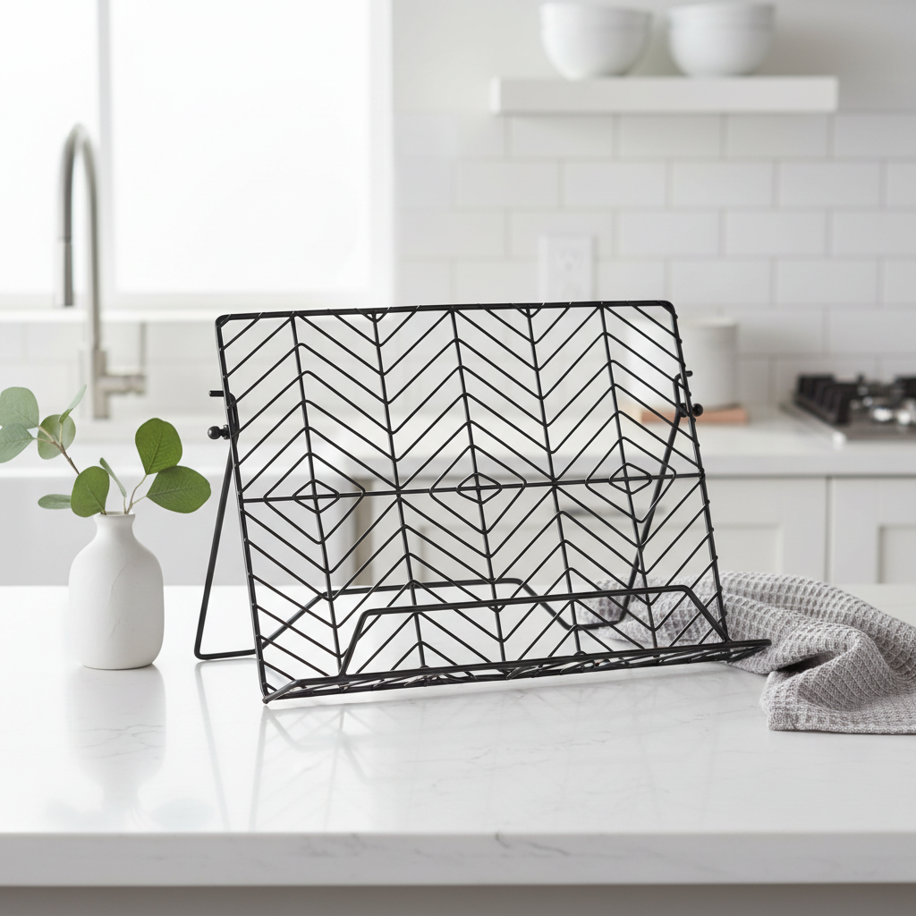 Vertex Black Powder Coated Cook Book Stand
