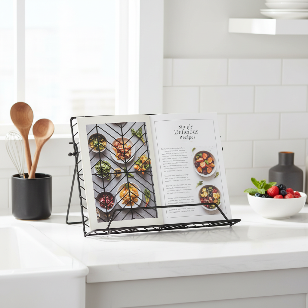 Vertex Black Powder Coated Cook Book Stand