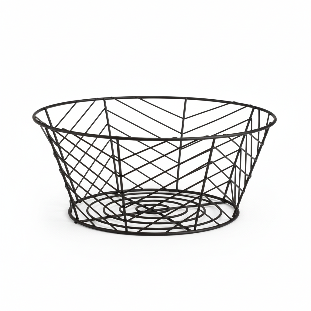 Vertex Black Powder Coated Fruit Basket
