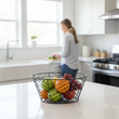 Vertex Black Powder Coated Fruit Basket