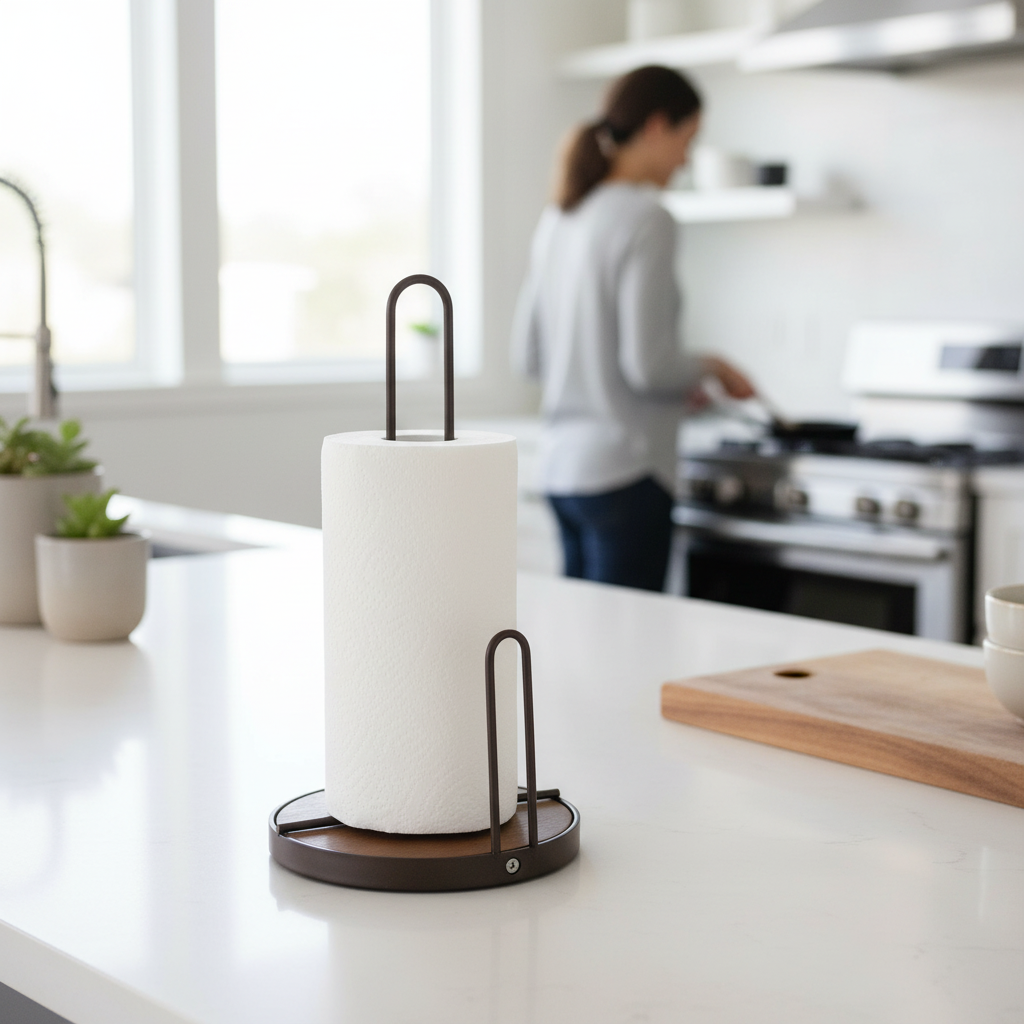 Vertex Bronze Powder Coated Kitchen Roll Holder