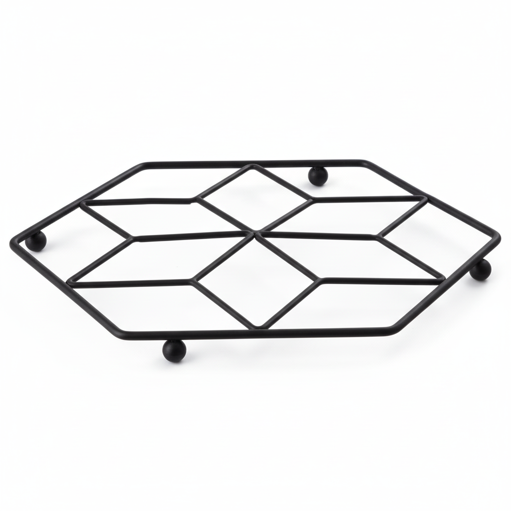 Vertex Contour Matt Black Trivet