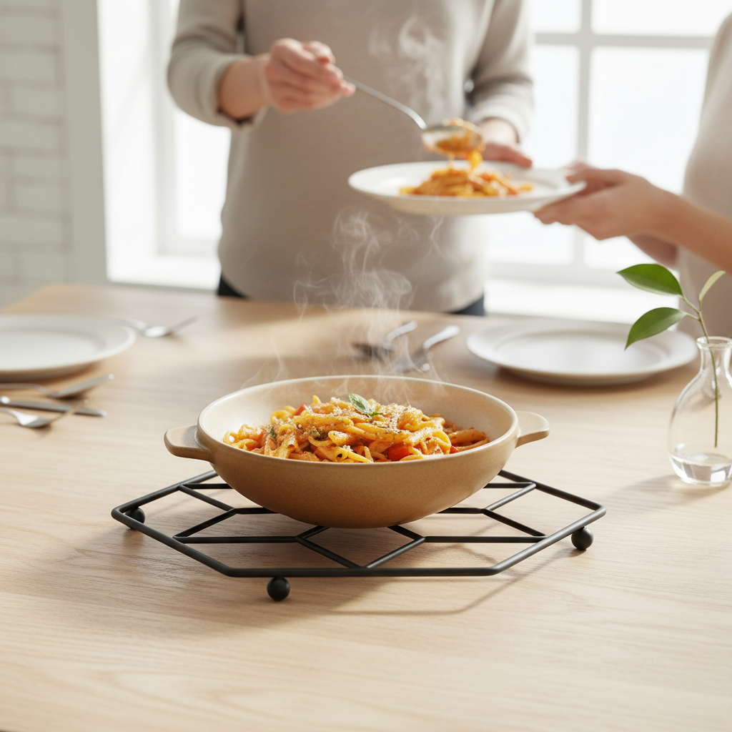 Vertex Contour Matt Black Trivet
