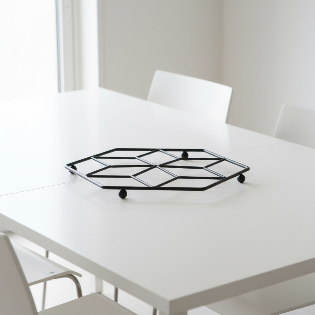 Vertex Contour Matt Black Trivet