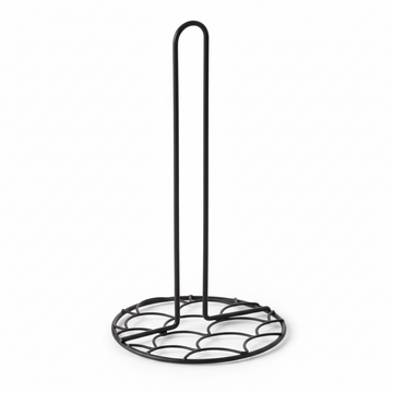 Vertex Deco Matt Black Kitchen Roll Holder