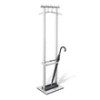 Vestor Premium Brushed Stainless Steel Coat Rack Stand with Umbrella Holder 50684