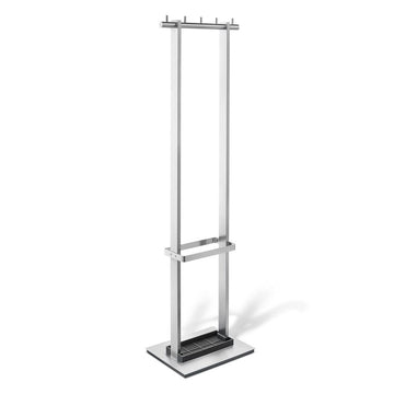 Vestor Premium Brushed Stainless Steel Coat Rack Stand with Umbrella Holder 50684