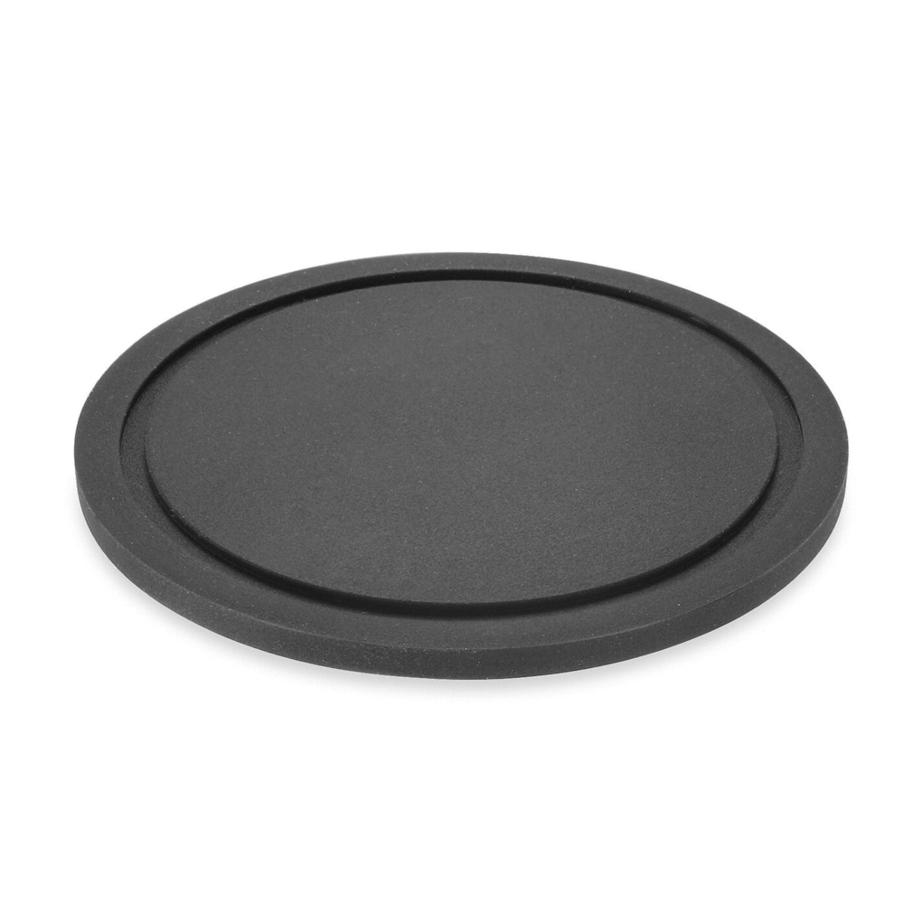 Vetro Silicone Coaster Set with Brushed Steel Stand - 6 Piece