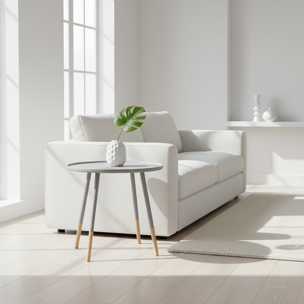 Viborg Grey Large Round Side Table