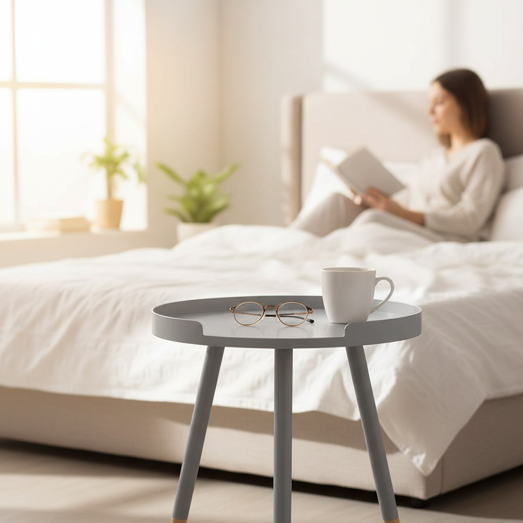 Viborg Grey Small Round Side Table